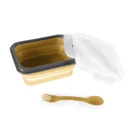   Zopa Szilikon uzsonnásdoboz kis kanállal (kicsi) - mustársárga Mustard Yellow #ZOP086520