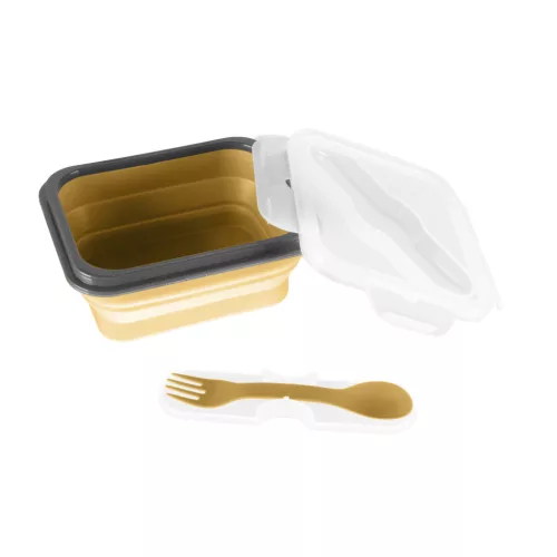 Zopa Szilikon uzsonnásdoboz kis kanállal (kicsi) - mustársárga Mustard Yellow #ZOP086520