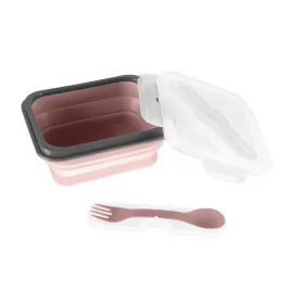   Zopa Szilikon uzsonnásdoboz kis kanállal (kicsi) - rózsaszín Old Pink #ZOP086520