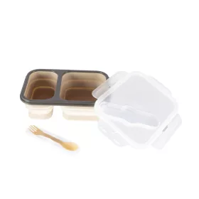  Zopa Szilikon uzsonnásdoboz kanállal (nagy) - bézs Sand Beige #ZOP086530