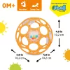 Bright Starts Oball rattle játék 10cm 0hó #Narancs #11483-12O