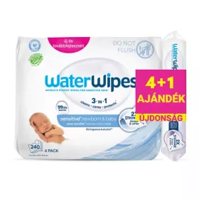   WaterWipes Nedves törlőkendő #4x60db + Soothing Clean Levendulás törlőkendő 60db