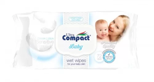 Ultra Compact Nedves törlőkendő Sensitive #72db