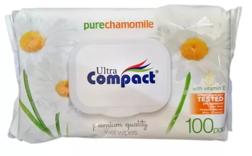 Ultra Compact Nedves törlőkendő Kamilla #100db