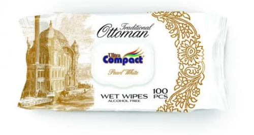 Ultra Compact Nedves törlőkendő Ottoman Pearl White #100db