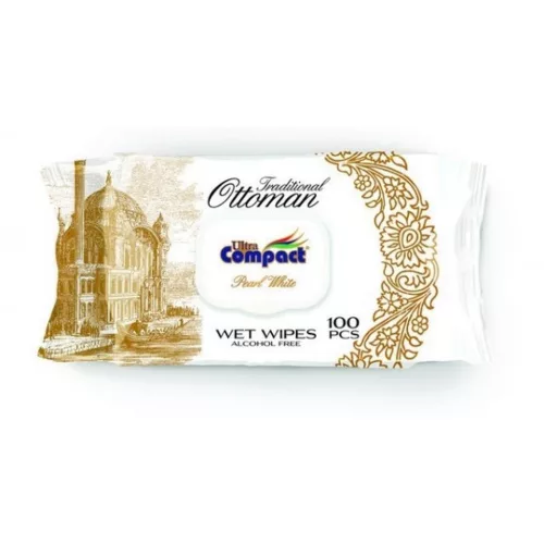 Ultra Compact Nedves törlőkendő Ottoman Pearl White #100db