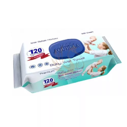 Aquella Baby nedves törlőkendő kupakos mix prémium 120db