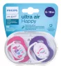 Philips Avent játszócumi Ultra Air 6-18hó 2db lány Text SCF080/04