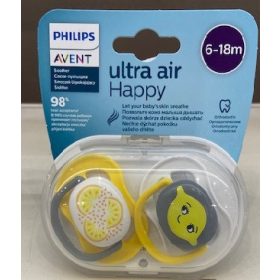   Philips Avent játszócumi ultra air #2db-os #6-18hó #neutral citrus