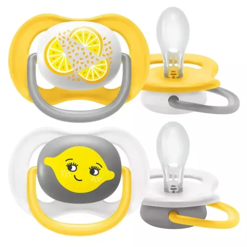 Philips Avent játszócumi Ultra Air 6-18hó 2db neutral citrus