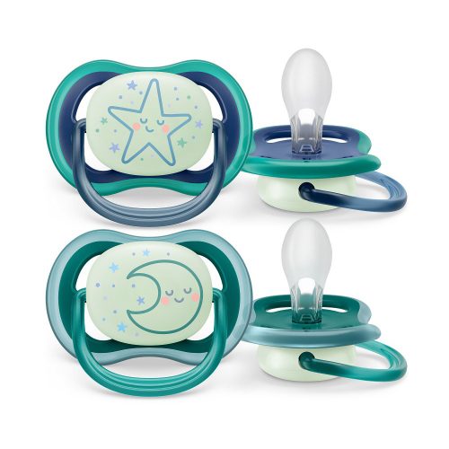 Philips Avent játszócumi ultra air #éjszakai #2db-os #6-18hó #fiús
