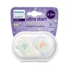 Philips Avent játszócumi Ultra Start éjszakai 0-2hó 2db lányos