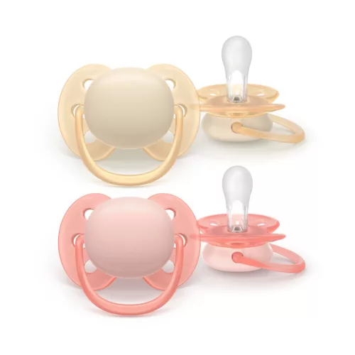 Philips Avent játszócumi Ultrasoft 0-6hó 2db neutral lányos