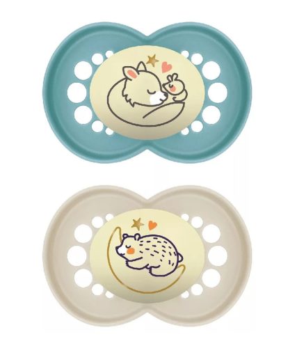 Mam Original Night játszócumi #szilikon #2db #6 hó #Boy #855733