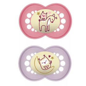   Mam Original Night játszócumi #szilikon #2db #6 hó #Girl #855740