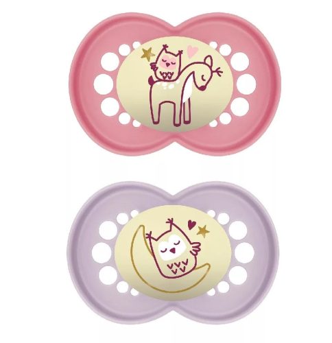 Mam Original Night játszócumi #szilikon #2db #6 hó #Girl #855740