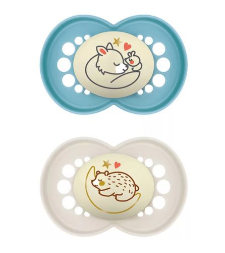 Mam Original Night játszócumi #szilikon #2db #16 hó #Boy #855764