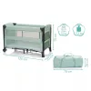 Fillikid Zürich utazóágy magasságemelős kerekes együttalvós #menta #4032-14