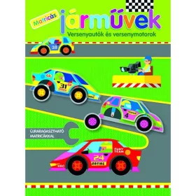   Könyv - Matricás járművek - Versenyautók és versenymotorok