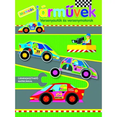 Könyv - Matricás járművek - Versenyautók és versenymotorok
