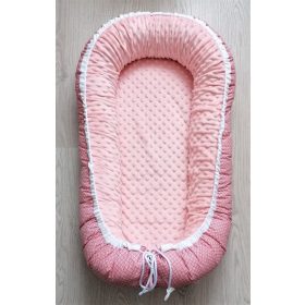 Szeko Babafészek Kókuszos minky #Rózsaszín Geo