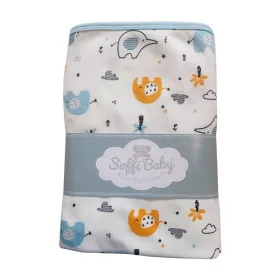 Soffi Baby takaró pamut dupla #75x100cm #elefántok zöld