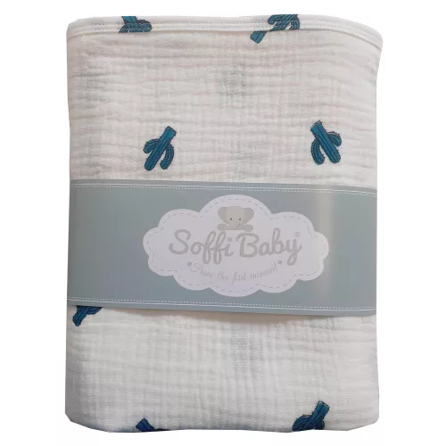 Soffi Baby takaró #muszlin dupla #70x90cm #kaktusz