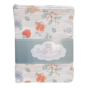 Soffi Baby takaró muszlin dupla 70x90cm epres
