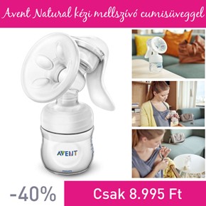 40% kedvezmény az Avent Natural kézi mellszívóra!