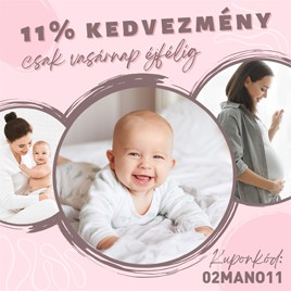 11% kedvezmény egy vásárlásra | Babaruha vásár
