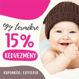 15% kedvezmény neked egy termékre