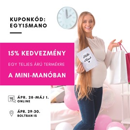 15% kedvezmény egy általad választott termékre