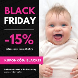 15% egy vásárlásra | Black Friday a Mini-Manóban